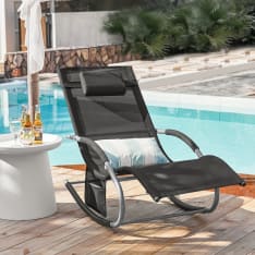 SoBuy OGS28-SCH rocking sun lounger