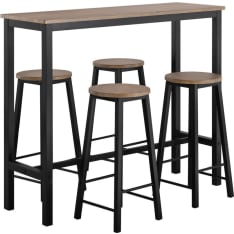 SoBuy OGT22-WN bar table and 4 stools