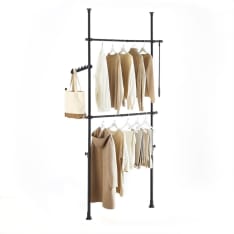 SoBuy white telescopic wardrobe organiser