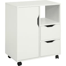 SoBuy white filing cabinet with wheels