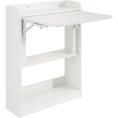 SoBuy FWT92-W foldable desk with shelves