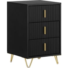 SoBuy FBT115-L-SCH narrow 3-drawer bedside table