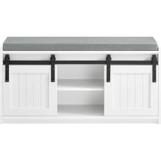 SoBuy FSR133-K-W shoe bench with sliding doors