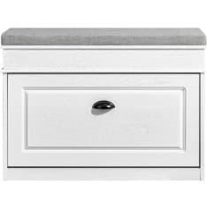 SoBuy FSR82-L-WG shoe storage bench with cushion and door