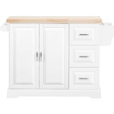 SoBuy FKW41-II-WN white kitchen island trolley