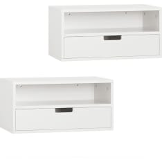 SoBuy NKD03-WX2 wall-mounted bedside table set of 2