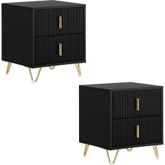 SoBuy FBT115-SCHx2 narrow nightstand set of 2