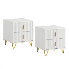 SoBuy FBT115-SCHx2 narrow nightstand set of 2