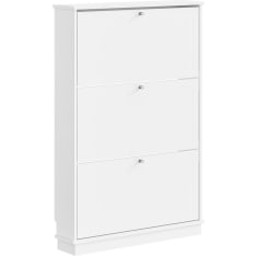 SoBuy FSR215-W 3-ovinen kenkäkaappi