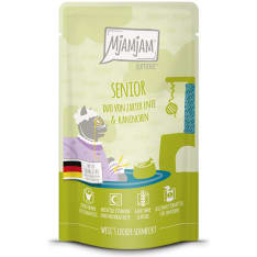 MjAMjAM Quetschie Seniori ankka & kani 125 g kissan viljaton märkäruoka