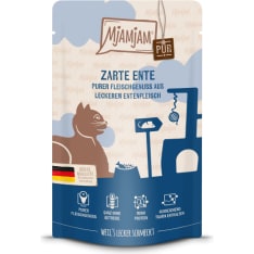 MjAMjAM Quetschie Mono ankka 125 g kissan märkäruoka