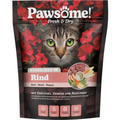 Pawsome Fresh & Dry nauta 750 g steriloidun kissan kuivaruoka