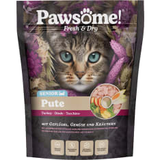 Pawsome Fresh & Dry senior kalkkuna 750 g kissan kuivaruoka