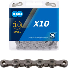 KMC X10 Grey 10-v, 1/2x11/128", 114L pyöränketju