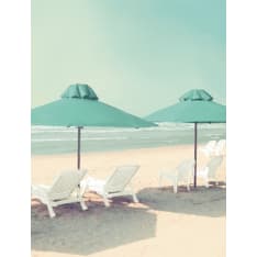 Turquoise Parasols 30X40 poster