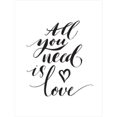 All you need 30x40cm poster