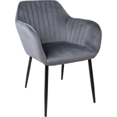 Home4you Evelin dark blue velvet chair