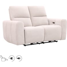 Home4you Matias 2-seater electric recliner sofa, light