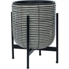 Home4you Wicker 30x30x38cm flower pot with stand