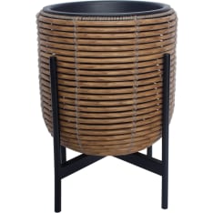 Home4you Wicker 30x30x38cm flower pot with stand