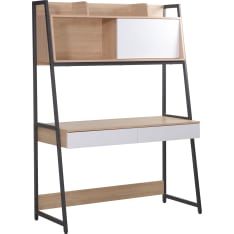 Home4you Study 124x54x171cm desk with shelf