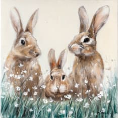 Home4you Rabbit's Family oil painting