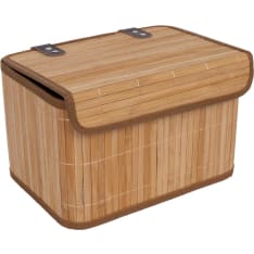 Home4you Max Bamboo storage basket with lid 2 pcs