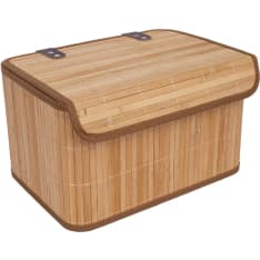 Home4you Max Bamboo storage basket with lid 2 pcs