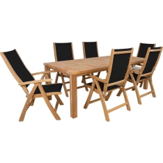 Home4you Bali dining set with 6 chairs