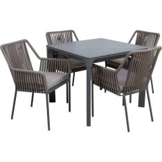 Home4you Carves dining set table and 4 chairs