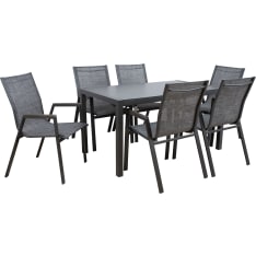 Home4you Delgado garden furniture set table and 6 chairs
