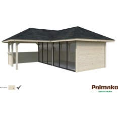 Palmako Bianca 24.9 m2 Set222 summer room with sliding doors