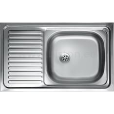 Kromevye 800x500 mm right stainless steel sink