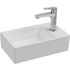 Isvea Purita Sharp 45x27 cm faucet level right-handed bowl basin