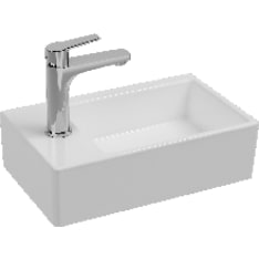 Isvea Purita Sharp 45x27 cm tap level left-handed bowl basin