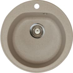 Aqualine X-granit round Ø510 mm sand-colored kitchen sink