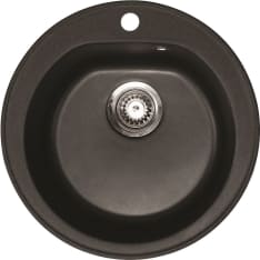 Aqualine X-granit round Ø510 mm Graphite black kitchen sink
