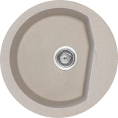 Aqualine X-Granit round Ø 516 mm sand-colored kitchen sink