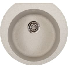 Aqualine X-Granit round Ø 520 mm sand-colored kitchen sink