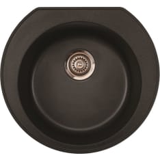 Aqualine X-Granit round Ø 520 mm Graphite black kitchen sink