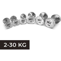 HC PRO Galvanised Dumbbell Set 2-30 kg (2 kg increments)