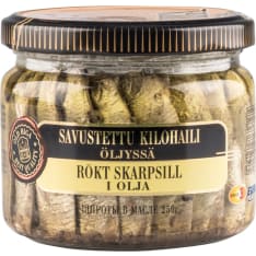 Old Riga 250 g smoked halibut in oil glass