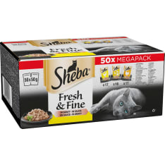 Sheba Fresh & Fine 50 x 50 g Siipikarja kissan märkäruoka