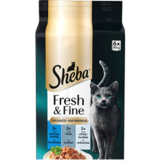 Sheba Fresh& Fine Kalalajitelma kastikkeessa MSC 6 x50 g kissan märkäruoka