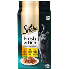 Sheba Fresh & Fine 6 x 50 g Siipikarjalajitelma hyytelössä kissan märkäruoka