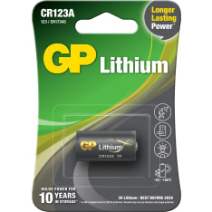 GP Lithium CR123A paristo