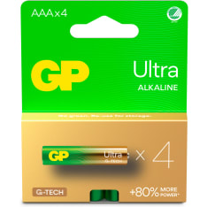 GP Ultra Alkaline AAA/LR03 4kpl paristo