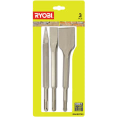 Ryobi RAKSPC03 3-piece sds-plus chisel set