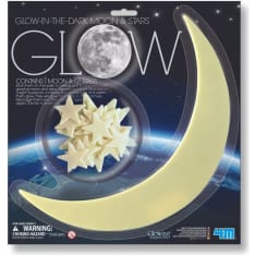 4M Glow in the dark moon & 12 stars