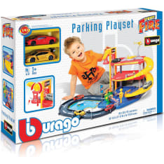 Bburago Street Fire Parkkitalo + 2 kpl 1:43 autoa